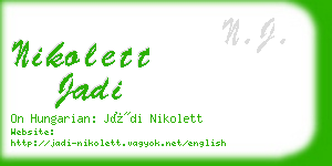 nikolett jadi business card